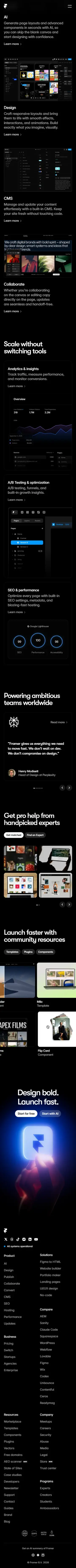 Framer preview (mobile)