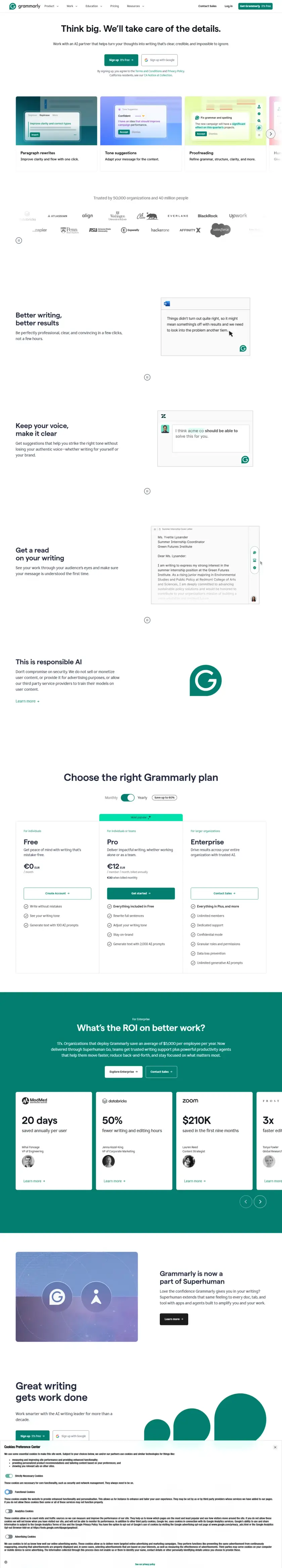 Grammarly preview