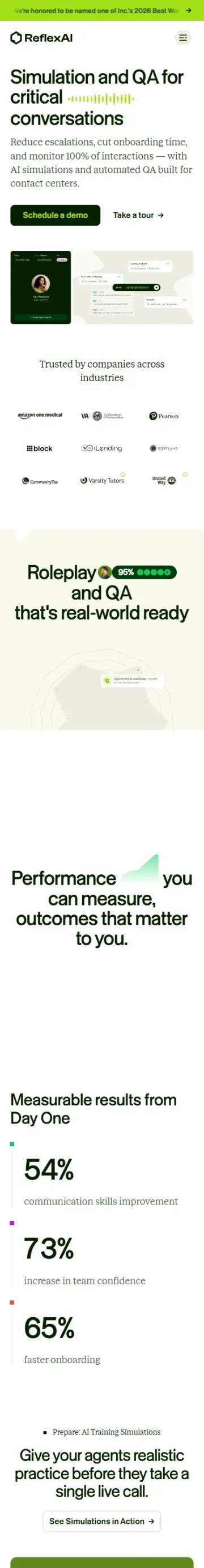 ReflexAI preview (mobile)