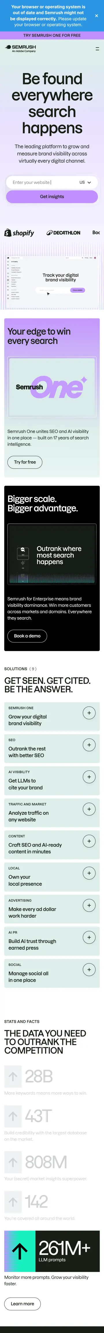 Semrush preview (mobile)