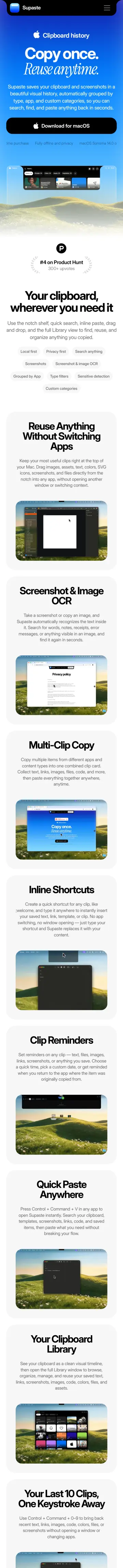 Supaste preview (mobile)