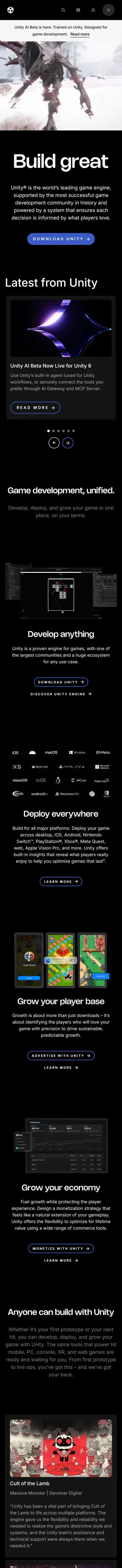 Unity preview (mobile)